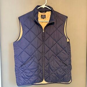 J. Crew Dark Blue Quilted Vest